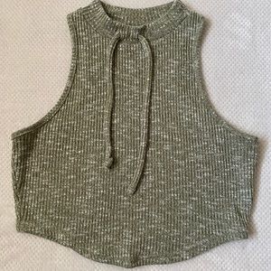 GYMSHARK marl halter rest day tie top